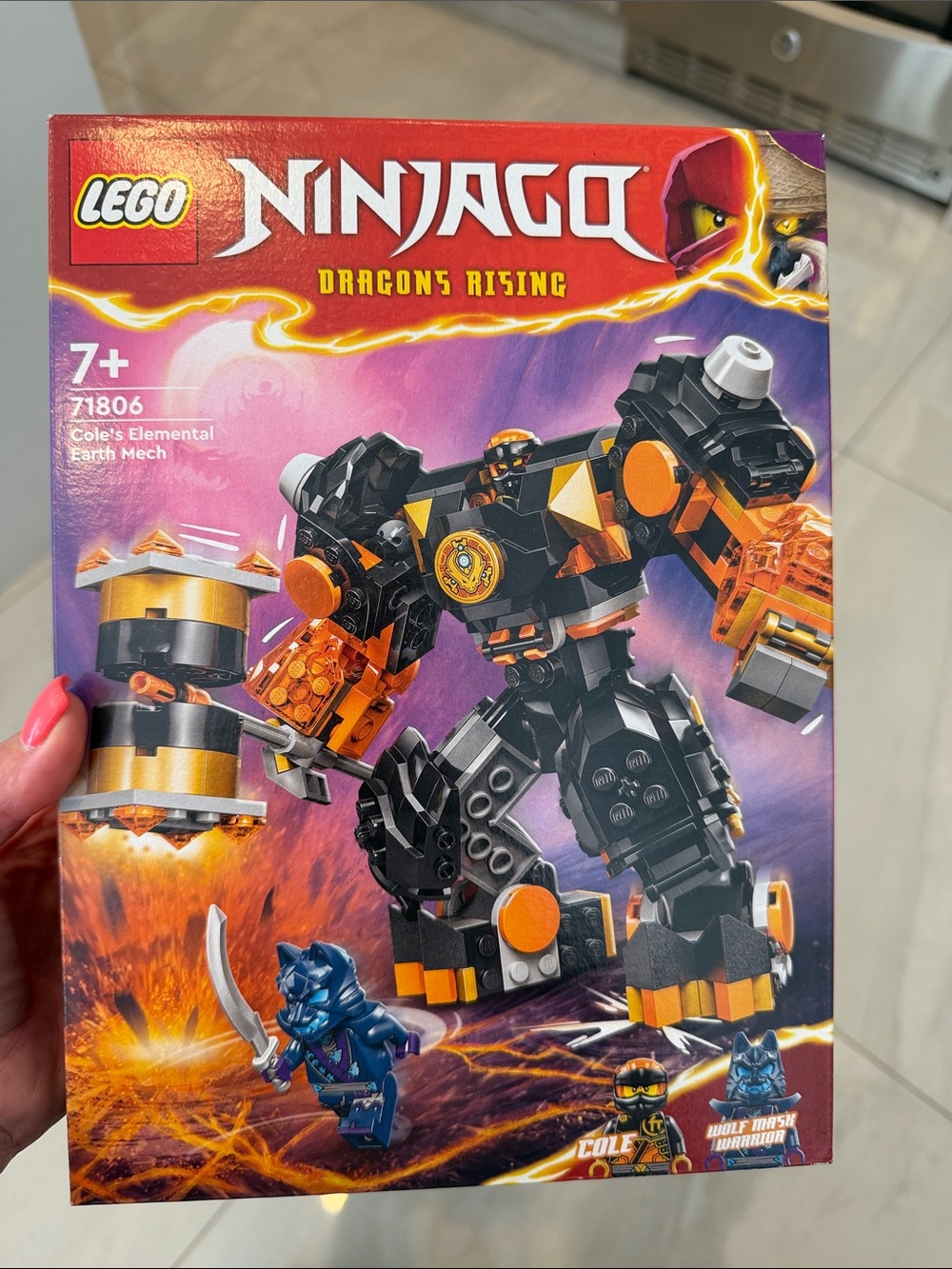 LEGO Ninjago Cole's Elemental Earth Mech - Black & Orange